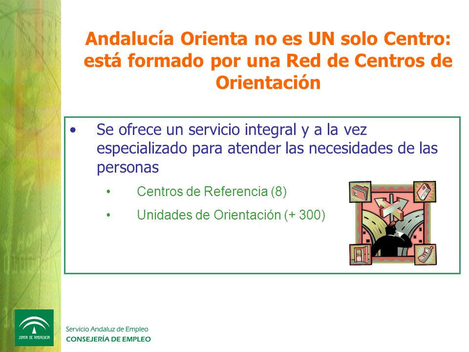 Andalucía Orienta no es UN solo Centro: está formado por una Red de Centros de Orientación