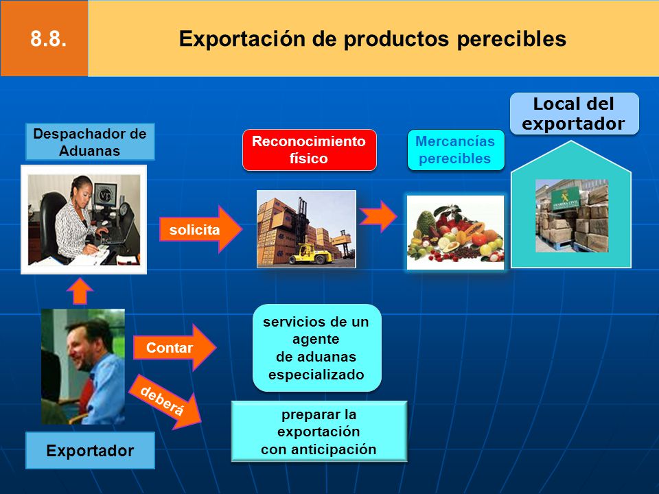 8.8. Exportación de productos perecibles