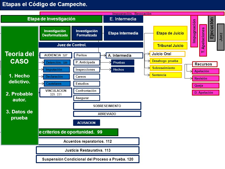 Teoría del CASO Etapas el Código de Campeche. 1. Hecho delictivo.