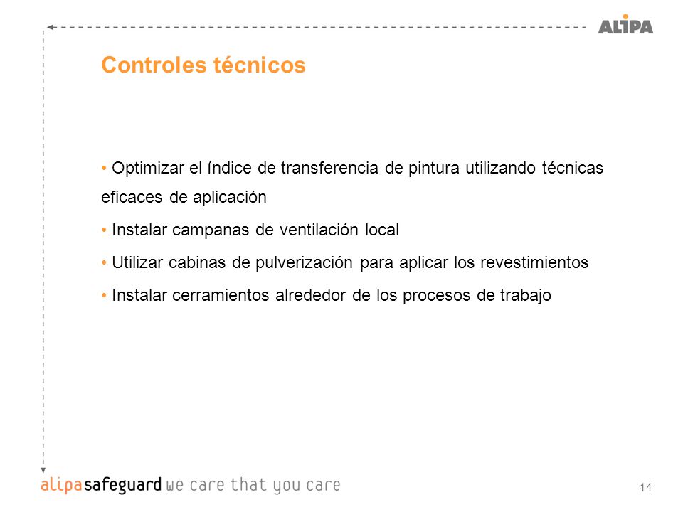 Controles técnicos Optimizar el índice de transferencia de pintura utilizando técnicas eficaces de aplicación.