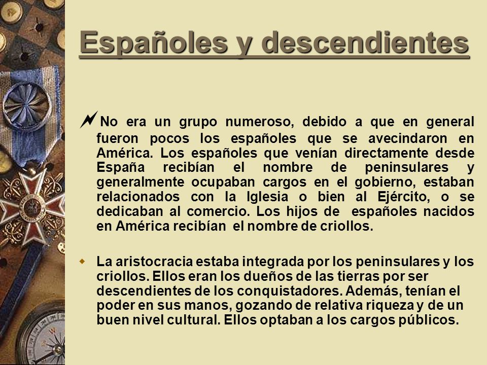 Españoles y descendientes