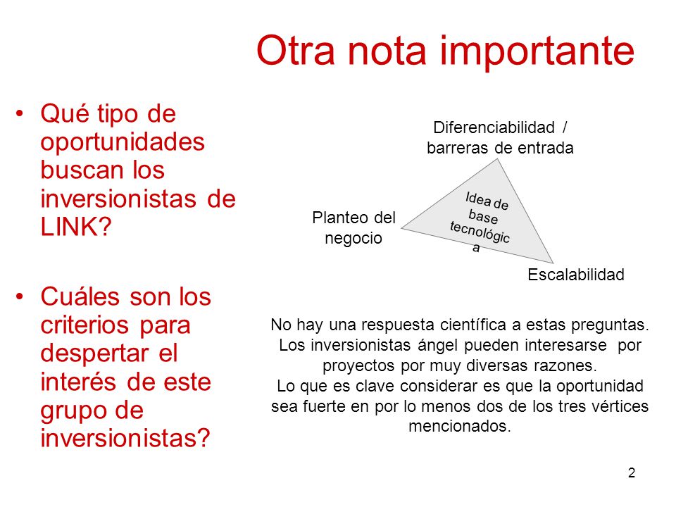 Otra nota importante Qué tipo de oportunidades buscan los inversionistas de LINK