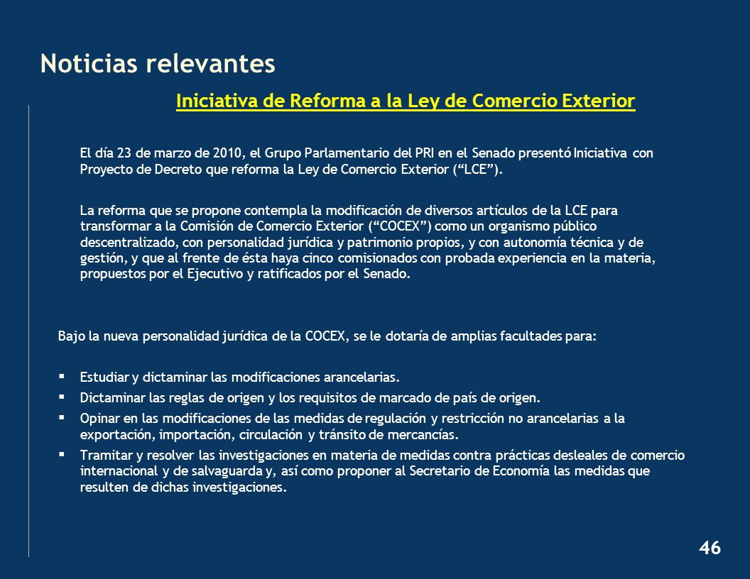 Noticias relevantes Propuestas de Mejora: CUPOS y Certificados de Origen
