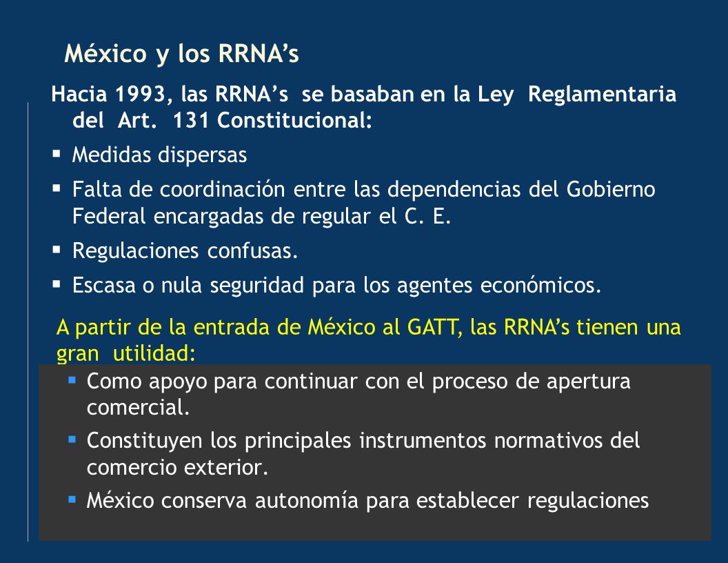 LA LEY DE COMERCIO EXTERIOR. EL REGLAMENTO DE LA LCE.
