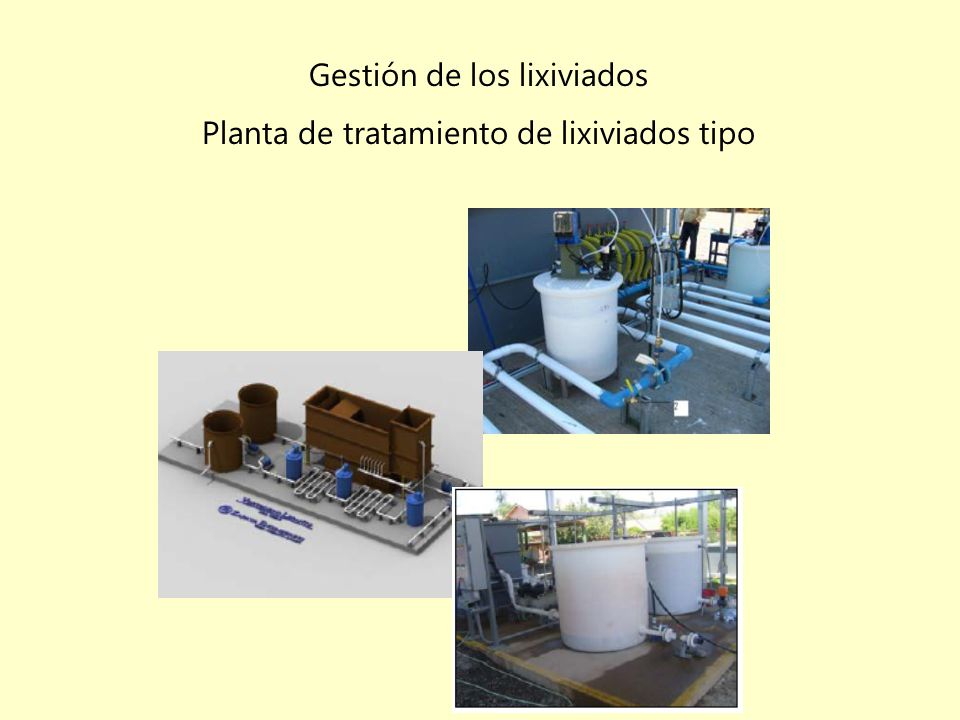 Gestión de los lixiviados Planta de tratamiento de lixiviados tipo