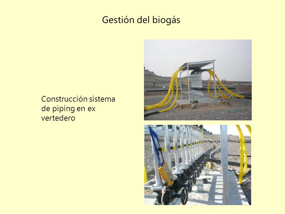 Gestión del biogás Construcción sistema de piping en ex vertedero