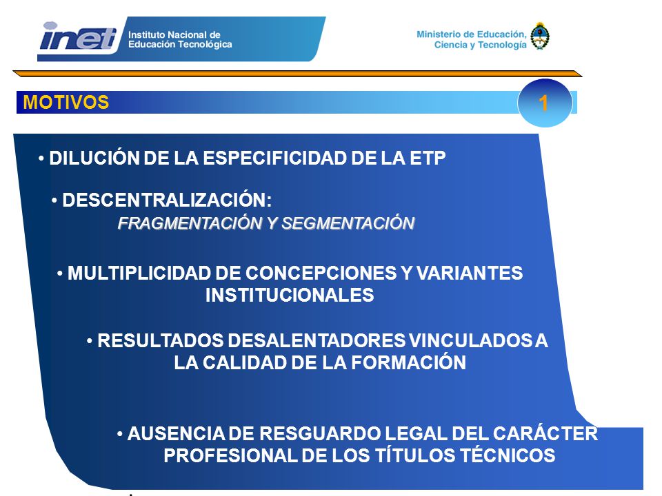 LA CALIDAD DE LA FORMACIÓN PROFESIONAL DE LOS TÍTULOS TÉCNICOS