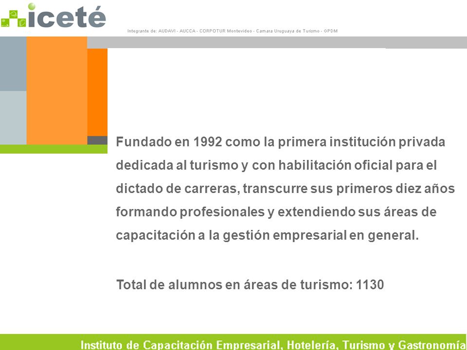 Fundado en 1992 como la primera institución privada dedicada al turismo y con habilitación oficial para el dictado de carreras, transcurre sus primeros diez años formando profesionales y extendiendo sus áreas de capacitación a la gestión empresarial en general.
