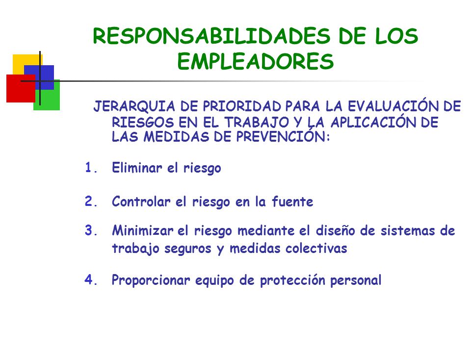 RESPONSABILIDADES DE LOS EMPLEADORES