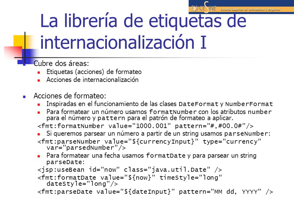 La librería de etiquetas de internacionalización I