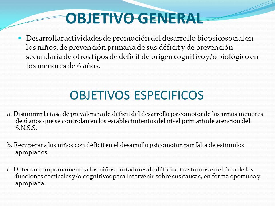 OBJETIVOS ESPECIFICOS