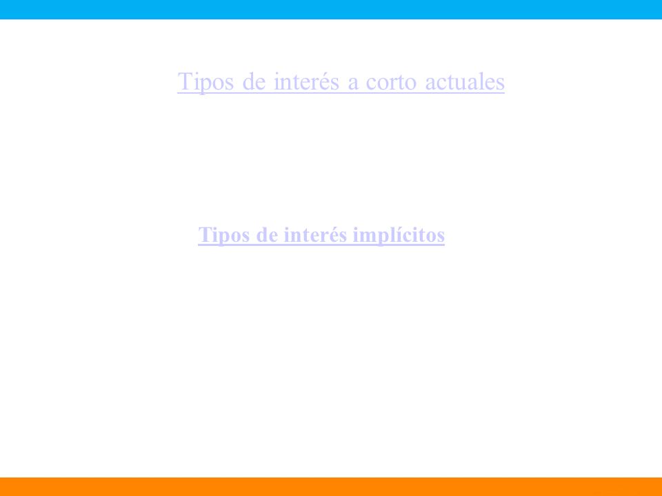 Tipos de interés a corto actuales