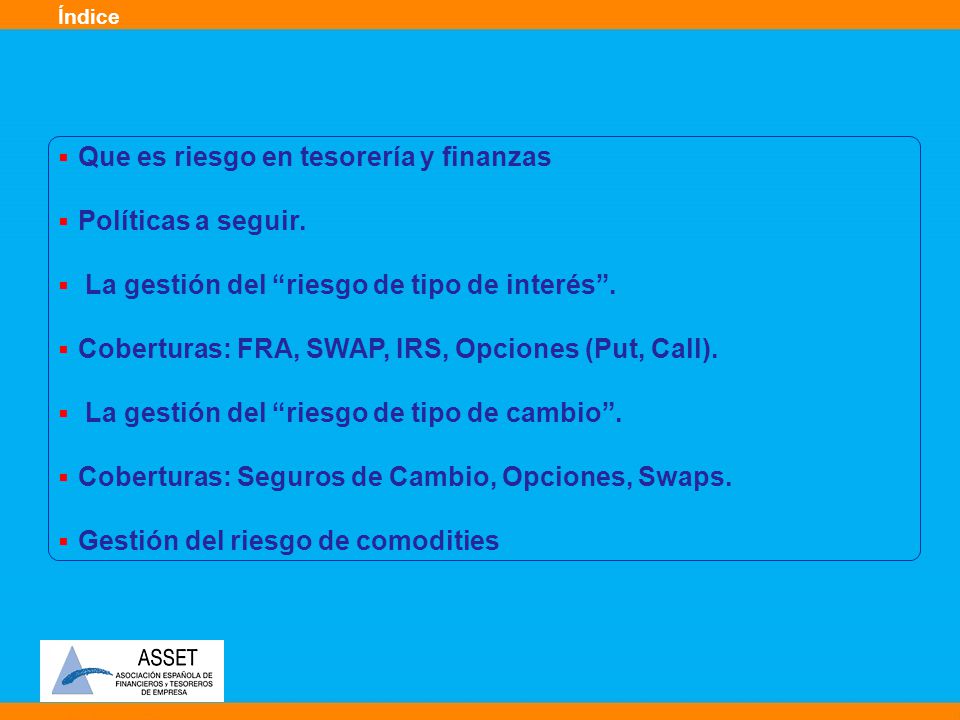 Que es riesgo en tesorería y finanzas Políticas a seguir.
