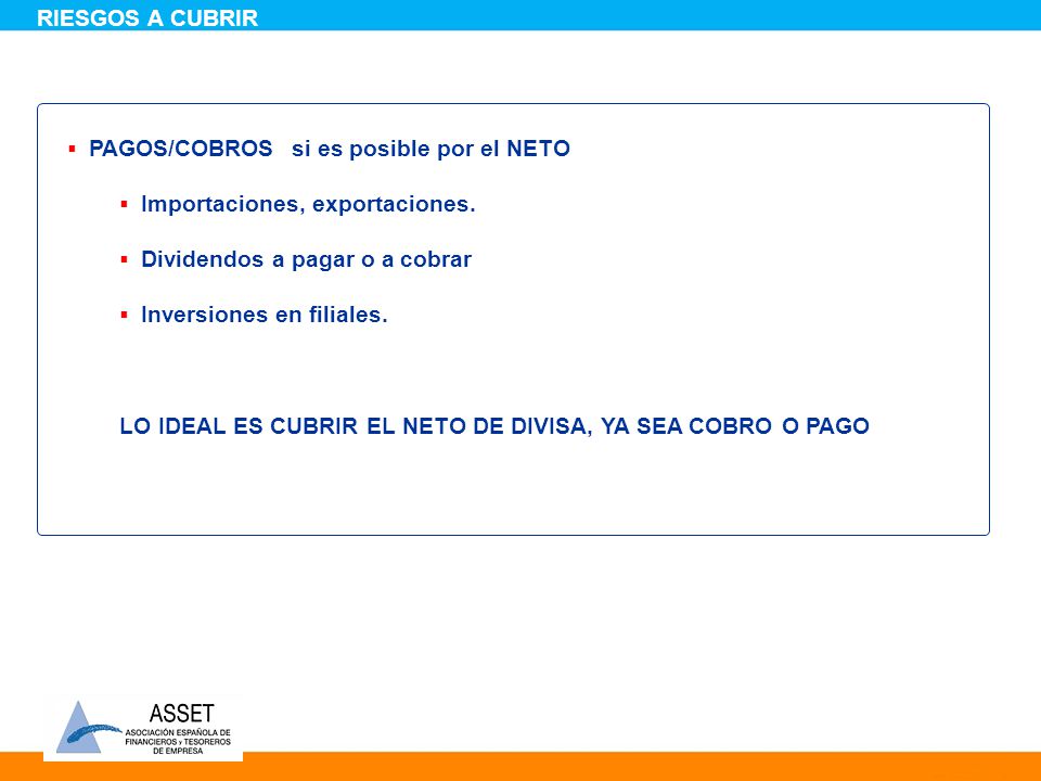 PAGOS/COBROS si es posible por el NETO Importaciones, exportaciones.