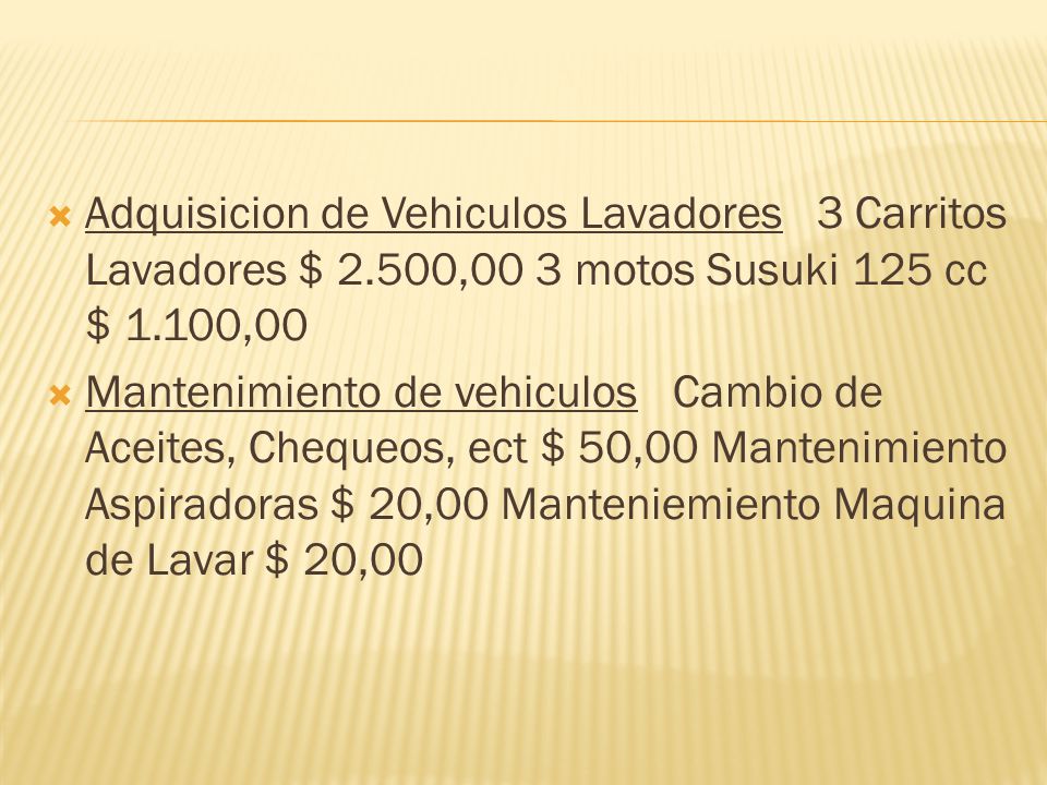 Adquisicion de Vehiculos Lavadores 3 Carritos Lavadores $ 2