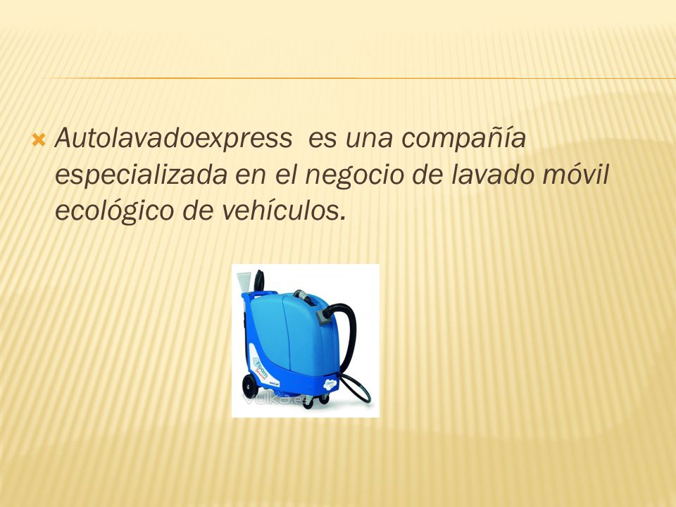 Autolavadoexpress es una compañía especializada en el negocio de lavado móvil ecológico de vehículos.