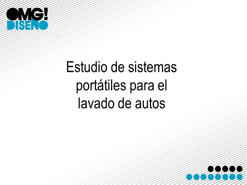 Estudio de sistemas portátiles para el lavado de autos