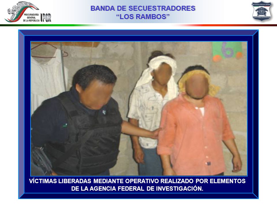 VÍCTIMAS LIBERADAS MEDIANTE OPERATIVO REALIZADO POR ELEMENTOS DE LA AGENCIA FEDERAL DE INVESTIGACIÓN.