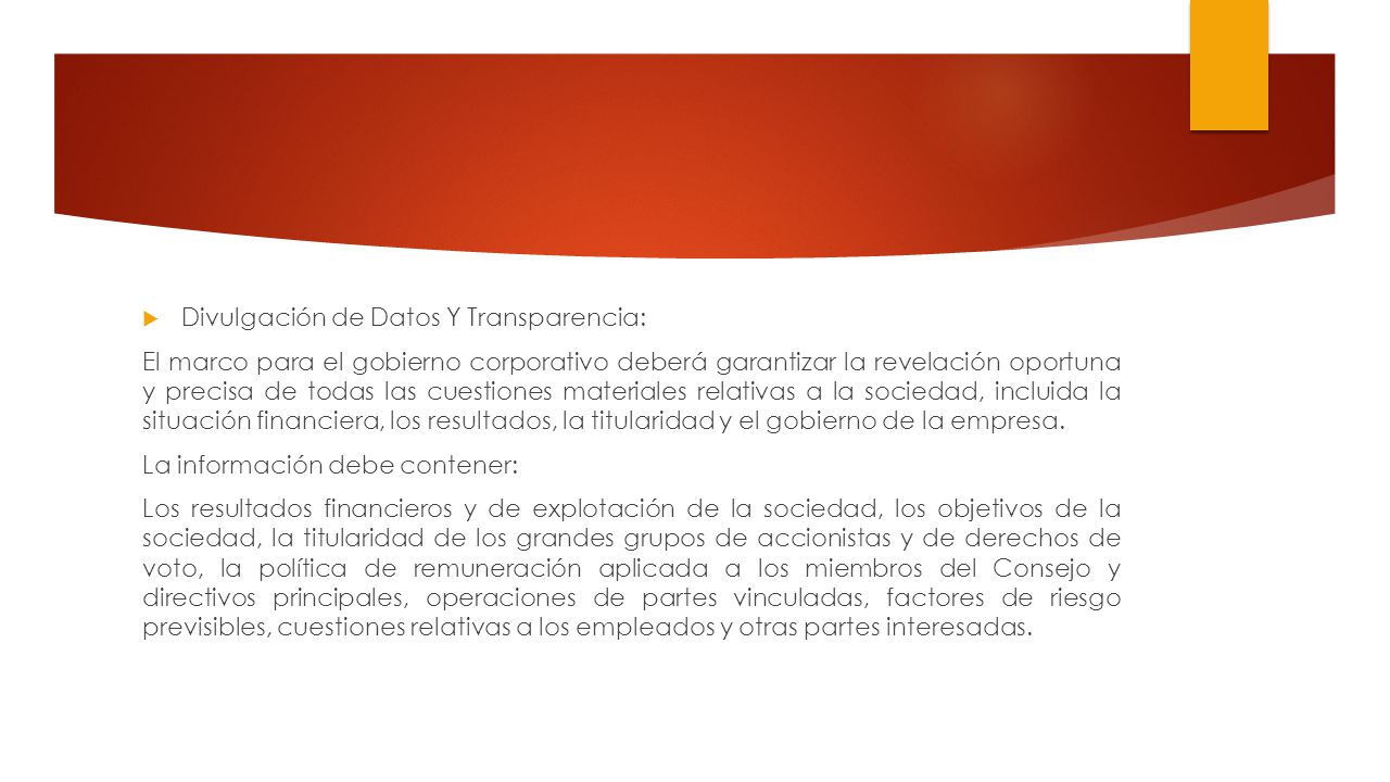 Divulgación de Datos Y Transparencia: