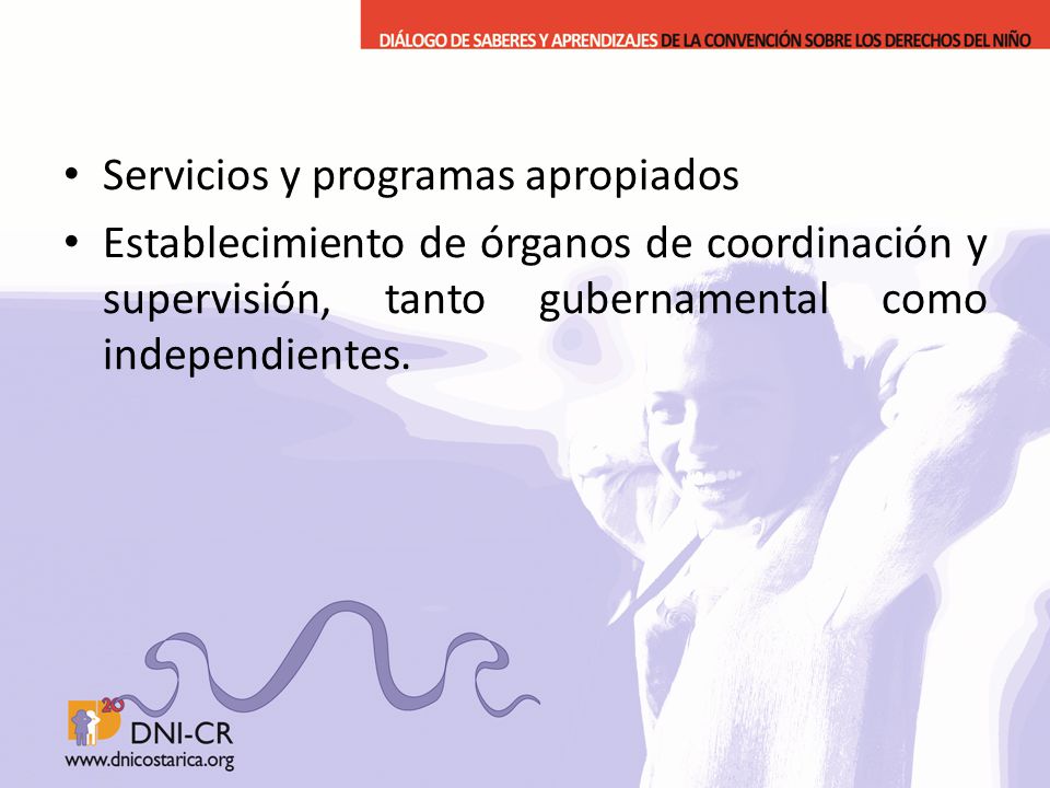 Servicios y programas apropiados