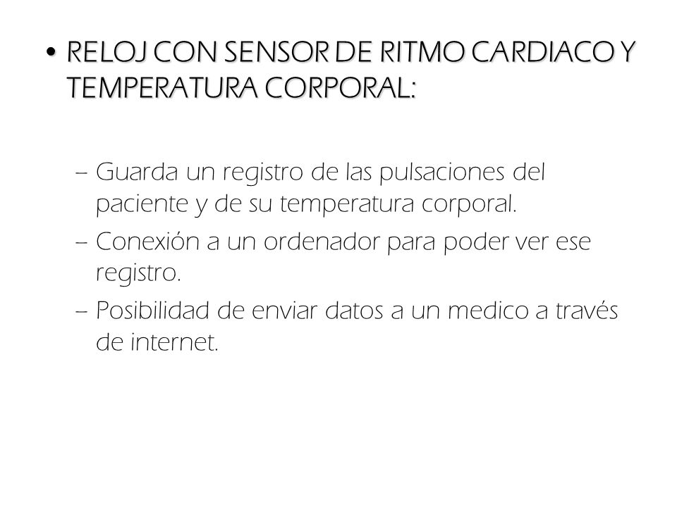 RELOJ CON SENSOR DE RITMO CARDIACO Y TEMPERATURA CORPORAL: