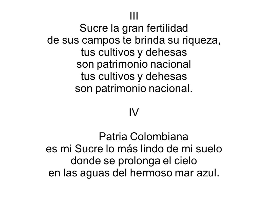 Sucre la gran fertilidad de sus campos te brinda su riqueza,