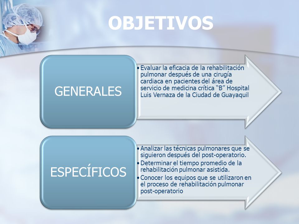 OBJETIVOS GENERALES ESPECÍFICOS