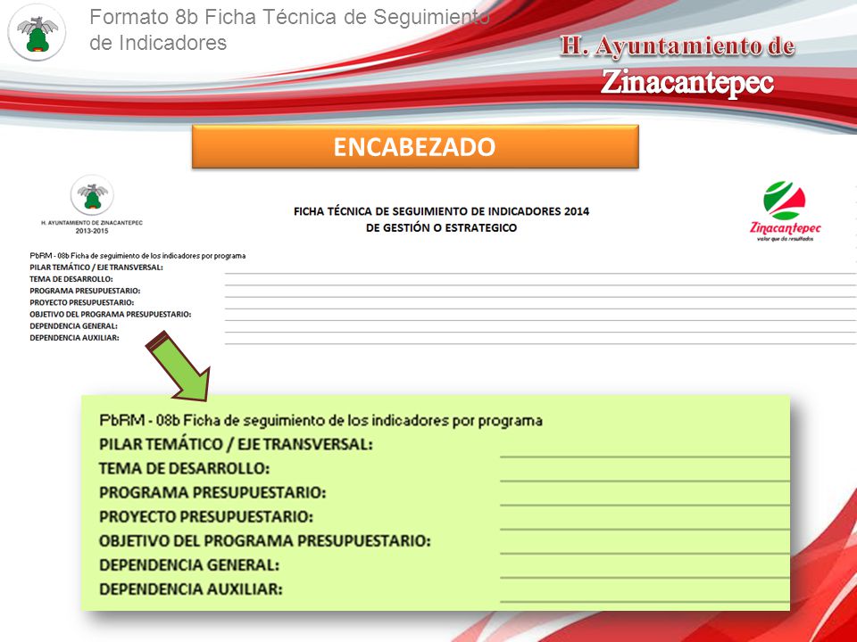 Formato 8b Ficha Técnica de Seguimiento de Indicadores