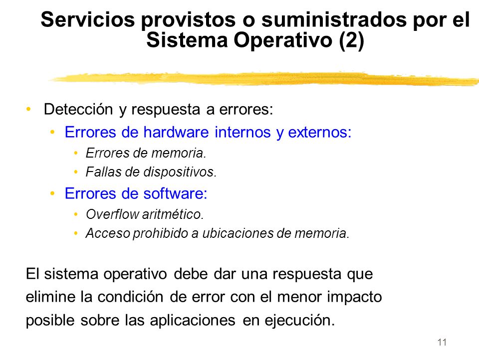 Servicios provistos o suministrados por el Sistema Operativo (2)