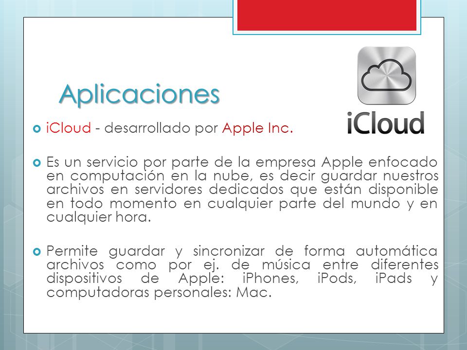 Aplicaciones iCloud - desarrollado por Apple Inc.