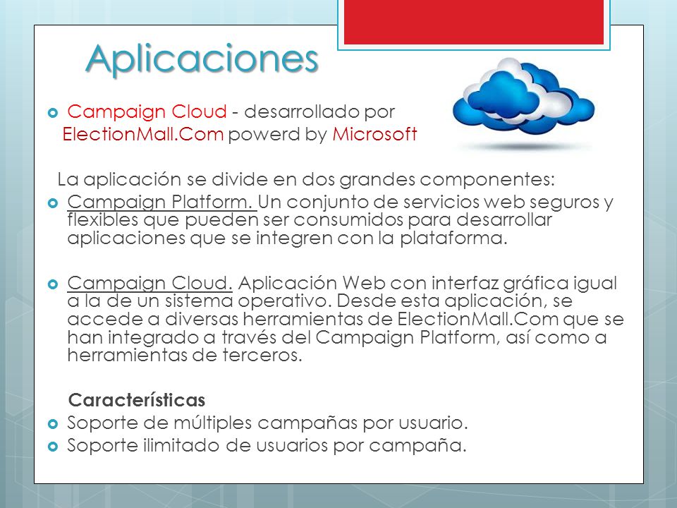 Aplicaciones Campaign Cloud - desarrollado por