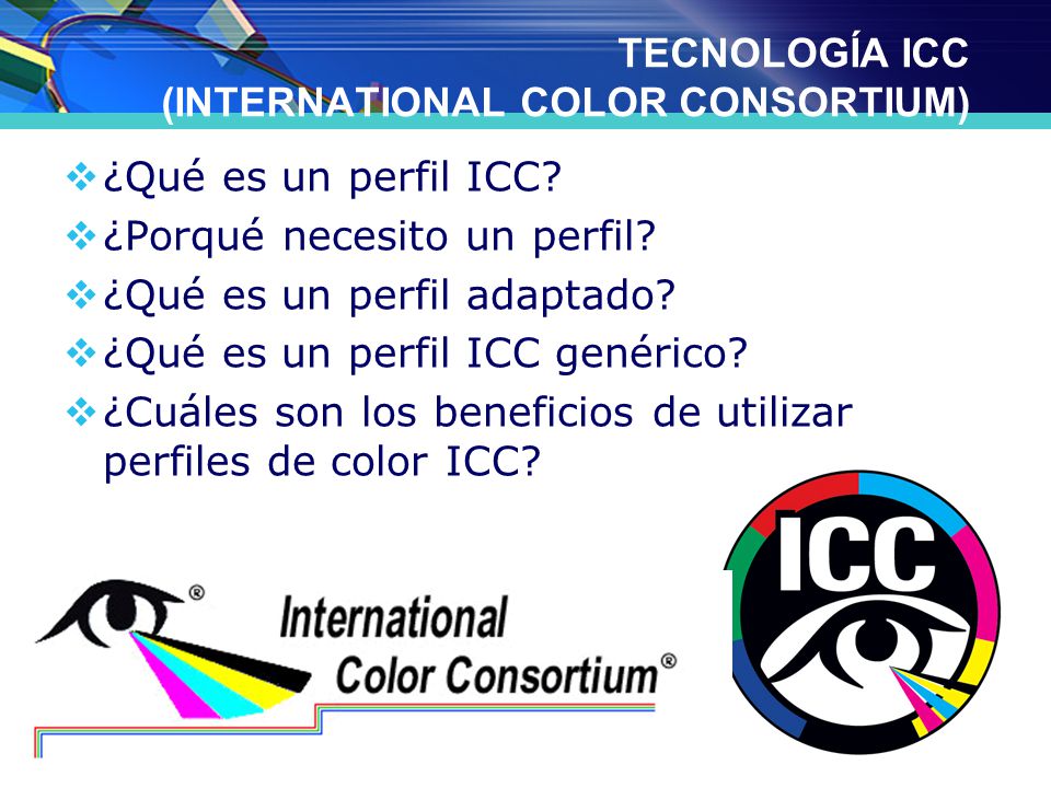 TECNOLOGÍA ICC (INTERNATIONAL COLOR CONSORTIUM)