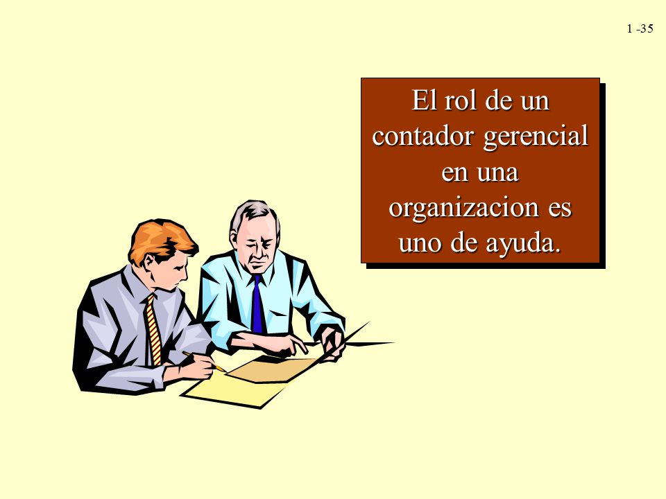 El rol de un contador gerencial en una organizacion es uno de ayuda.