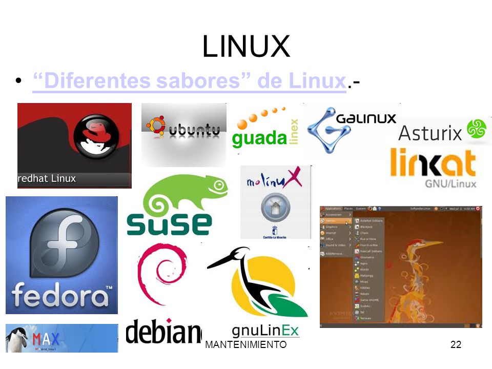 LINUX Diferentes sabores de Linux.- MANTENIMIENTO