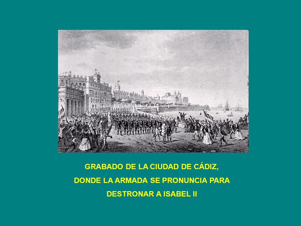 GRABADO DE LA CIUDAD DE CÁDIZ, DONDE LA ARMADA SE PRONUNCIA PARA