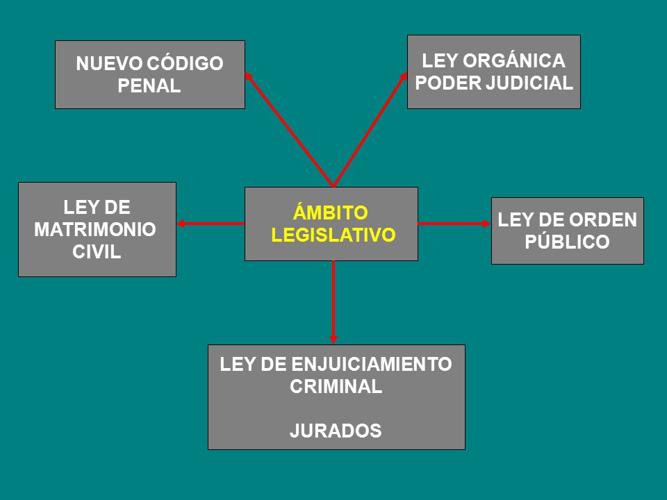 LEY ORGÁNICA PODER JUDICIAL. NUEVO CÓDIGO. PENAL. LEY DE. MATRIMONIO. CIVIL. ÁMBITO. LEGISLATIVO.