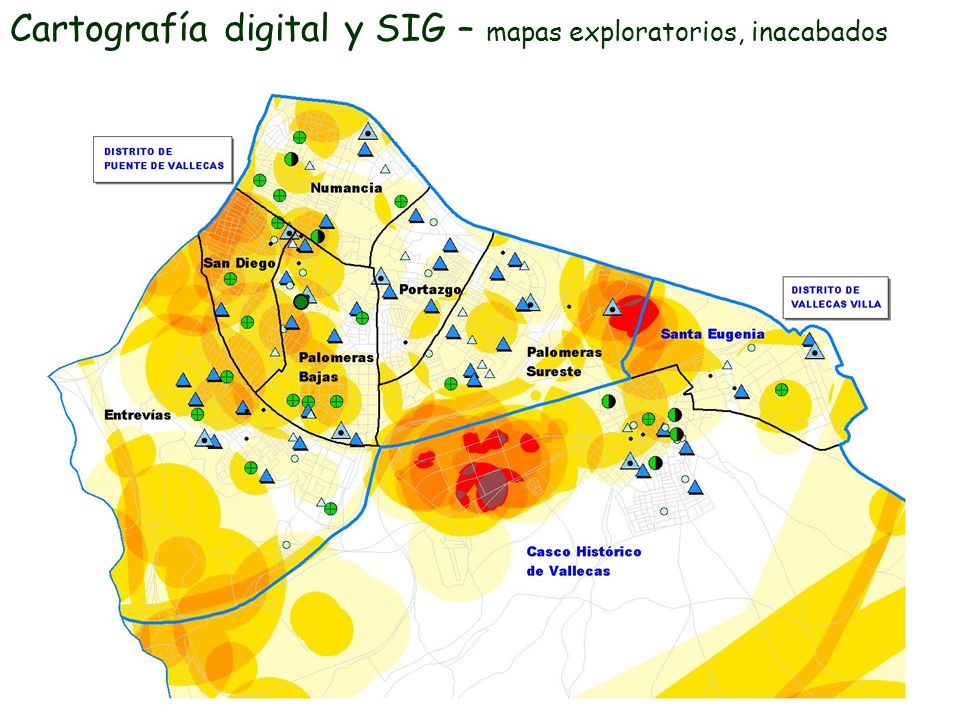 Cartografía digital y SIG – mapas exploratorios, inacabados