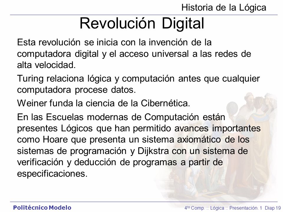 Revolución Digital Esta revolución se inicia con la invención de la computadora digital y el acceso universal a las redes de alta velocidad.