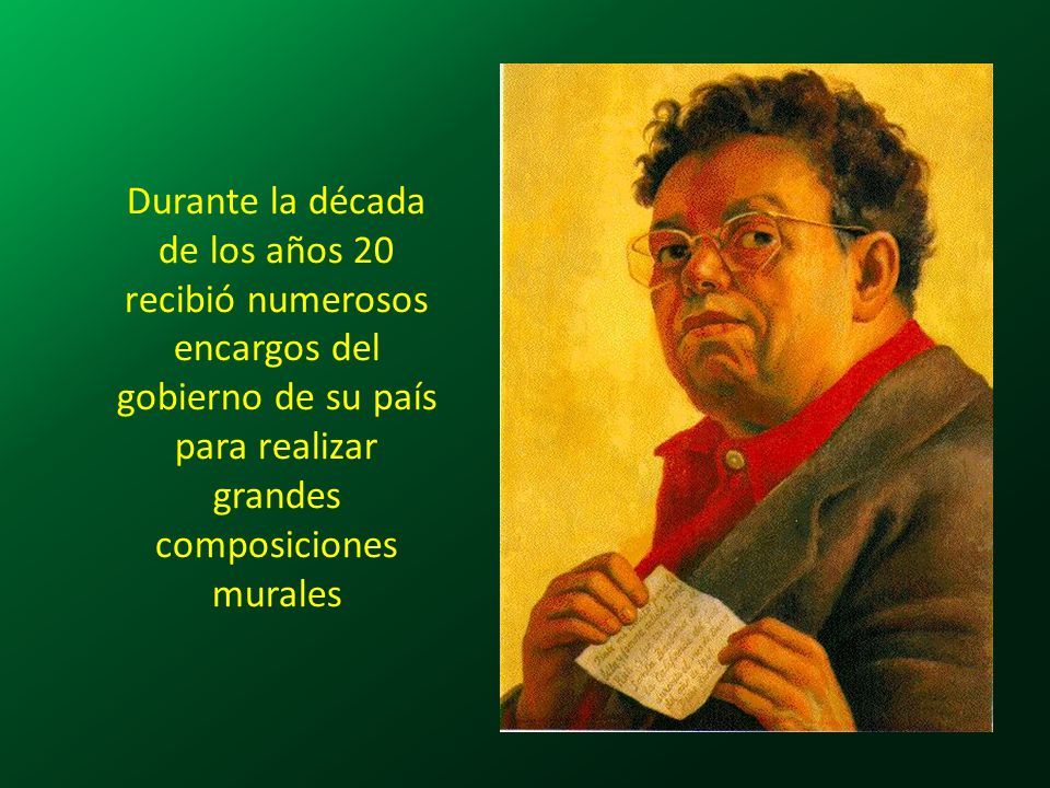 Durante la década de los años 20 recibió numerosos encargos del gobierno de su país para realizar grandes composiciones murales