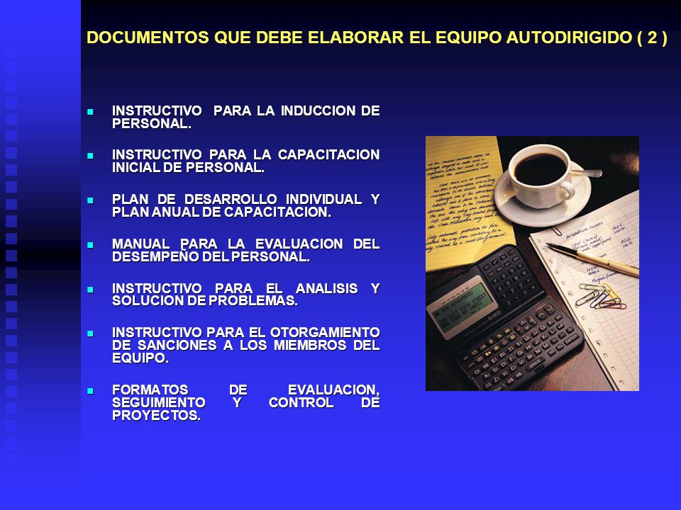 DOCUMENTOS QUE DEBE ELABORAR EL EQUIPO AUTODIRIGIDO ( 2 )