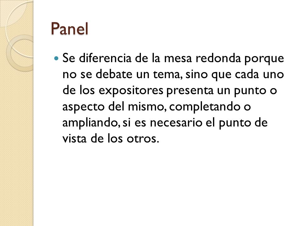 Panel