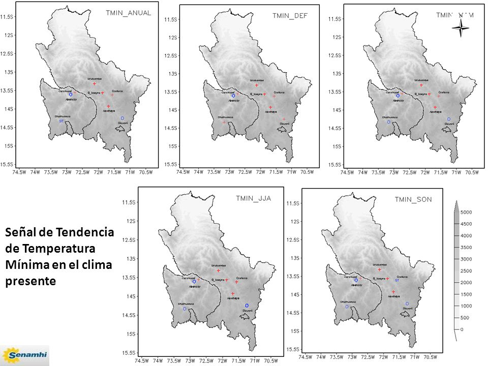 Señal de Tendencia de Temperatura Mínima en el clima presente