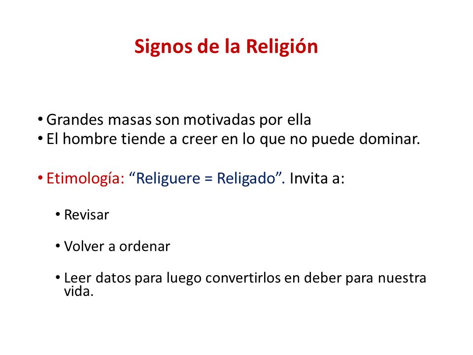 Signos de la Religión Grandes masas son motivadas por ella