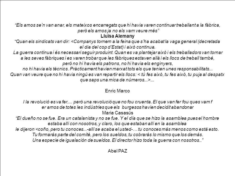 però els amos ja no els vam veure més Lluïsa Alemany