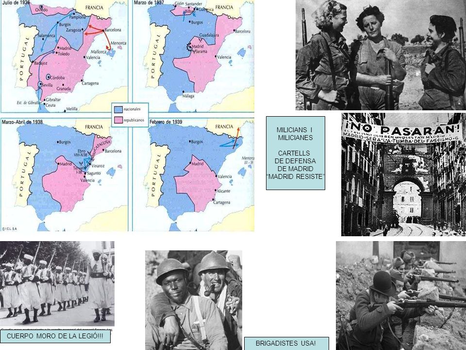 MILICIANS I MILICIANES. CARTELLS. DE DEFENSA. DE MADRID. MADRID RESISTE CUERPO MORO DE LA LEGIÓ!!!