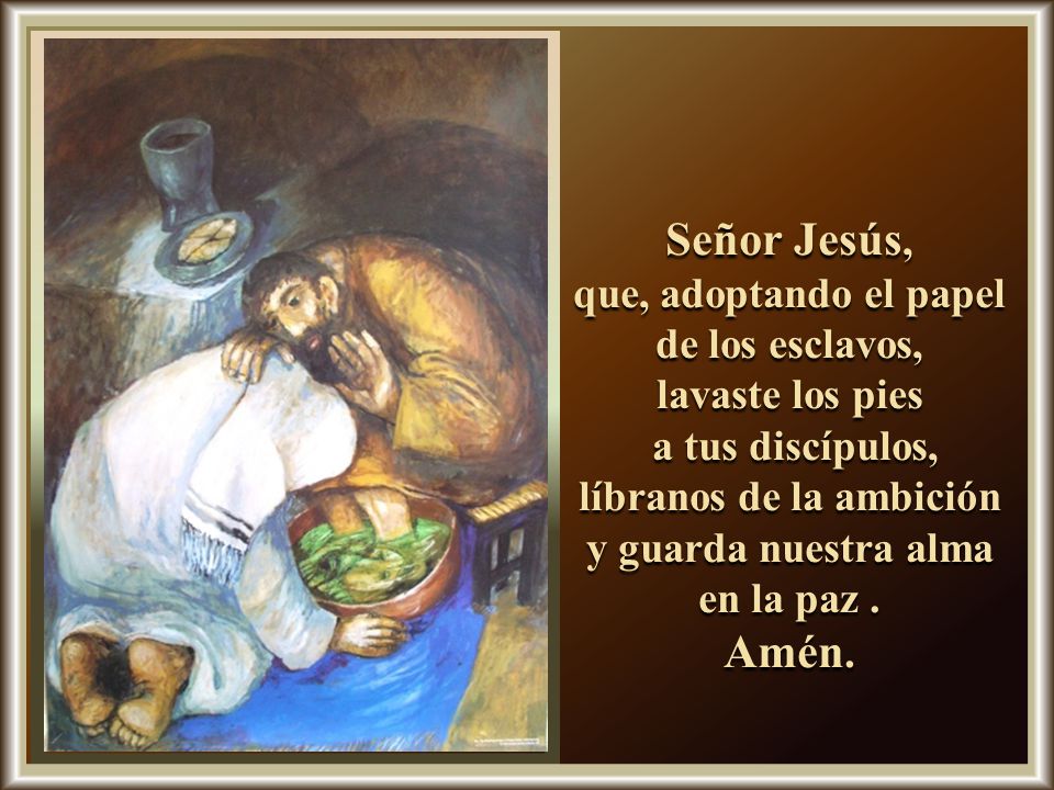 que, adoptando el papel de los esclavos,
