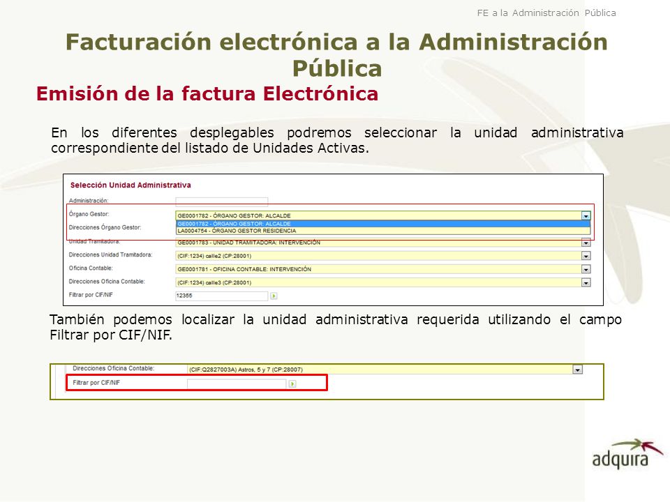 FE a la Administración Pública