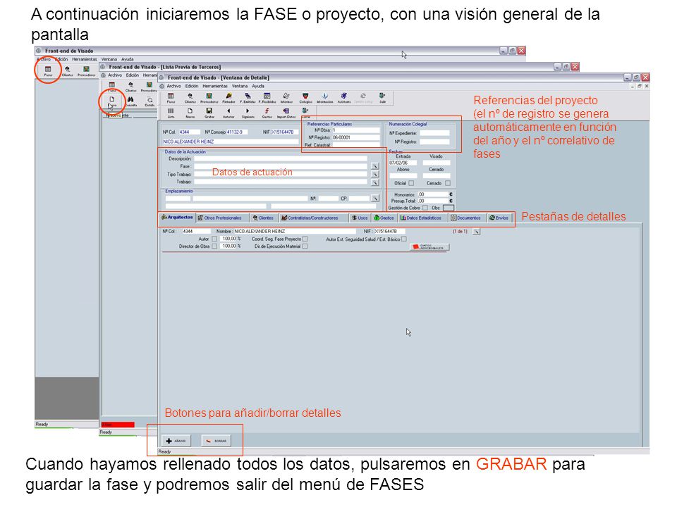 A continuación iniciaremos la FASE o proyecto, con una visión general de la pantalla