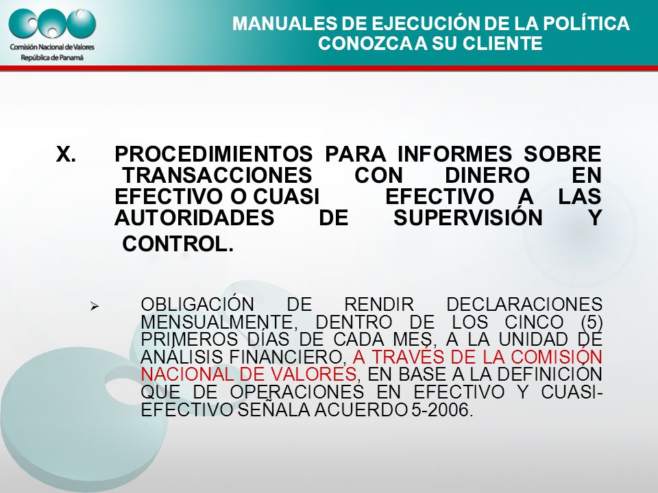MANUALES DE EJECUCIÓN DE LA POLÍTICA CONOZCA A SU CLIENTE