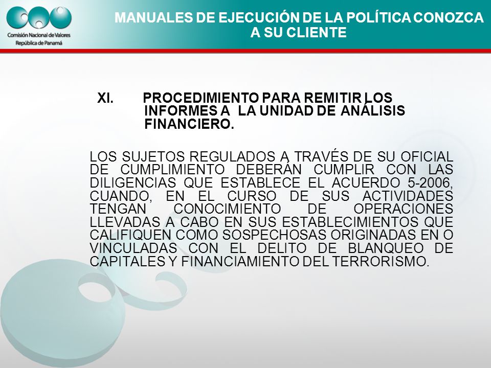 MANUALES DE EJECUCIÓN DE LA POLÍTICA CONOZCA A SU CLIENTE